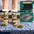 thumbnail image 2 of Men's Winter Thermal Fleece Lining Knit Slipper Socks Christmas Non Slip Socks, 2 of 6