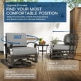 thumbnail image 4 of Gotland 7 Piece Aluminum Patio Furniture Set,Modern Metal Outdoor Patio Furniture w/5.1'' Thick Cushion,Swivel Chairs and Round Coffee Table,Patio Conversation Sets for Porch,Deck,Gray, 4 of 7