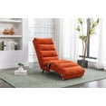 thumbnail image 2 of Triple Tree Massage Chaise Lounge, Ergonomic Electric Recliner Chair with Remote Control, Modern Long Lounger for Living Room Bedroom, Orange, 2 of 7