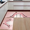 thumbnail image 2 of Kitchen Rug Sets 2 Piece High Heels Non Slip Anti Fatigue Floor Mats Pink Sexy Comfort Soft Absorb Cushioned Standing Doormat Runner Rugs (19.7x31.5+19.7x47.2 inch), 2 of 6