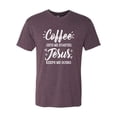 thumbnail image 2 of Wild Bobby Coffee Gets Me Started Jesus Keeps Me Going Inspirational/Christian Men Premium Tri Blend Tee, Vintage Purple, Medium, 2 of 5