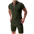 thumbnail image 1 of Conjunto De 2 Piezas Para Hombre, Playera, Camiseta, Conjunto Deportivo Informal, Pantalones Cortos De Manga Corta De Talla Grande, 1 of 6