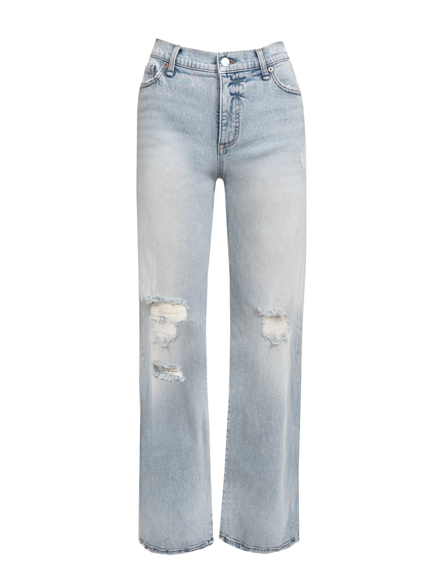 Jessica Simpson Women's Rosa Mid Rise Relaxed Straight Leg Jeans, 32.5" Inseam, Sizes 2-16