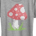 thumbnail image 3 of Instant Message - Cross Stitch Mushroom - Women's Short Sleeve Graphic T-Shirt, 3 of 6