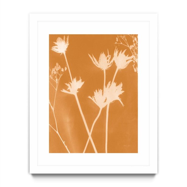 Giant Art 30x40 Enchanted Fall Cyanotype I Matted and Framed in Multi