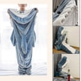 thumbnail image 4 of Shark Blanket Adult - Wearable Shark Blanket Super Soft Cozy Flannel Hoodie - Shark Onesie Blanket Shark Blanket Hoodie - Pink/, 4 of 5