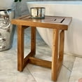 thumbnail image 5 of Rutledge & King Teak Shower Bench - Indoor/Outdoor Shower Stool - Serenity, 5 of 7