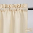 thumbnail image 3 of GlowSol Cafe Curtain Valance 60"W x 15"L Waffle Weave Waterproof Blackout Window Valance for Bathroom Kitchen, Creamy, 1 Panel, 3 of 6