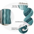 thumbnail image 5 of 72x78 Inch Shower Curtain Turquoise Ombre Bathroom Decor Waterproof Fabric Bathtub Bath Curtains Decorative Abstract Art Moire Ocean Waves Extra Long Shower Curtain Set with Hooks, 5 of 6