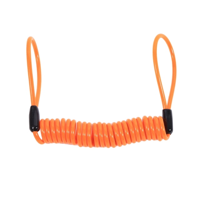 Alarma antirrobo para motocicleta, bloqueo de disco, resorte de seguridad, recordatorio, cable de bobina, color naranja