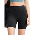 thumbnail image 3 of Xuanfei Women Solid Color Mesh Strap Insert Tummy Control High Waisted Yoga Shorts, 3 of 6
