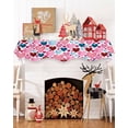 thumbnail image 3 of Valentines Fireplace Mantel Scarf Table Runner, Pink Red Blue Love Heart Watercolor Winter Garland Mantel Top Tablerunners Dresser Scarves Cover Decorations for Windows Party Living Room 70''x17'', 3 of 6