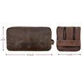 thumbnail image 3 of Leather Toiletry Bag for Men Women Hygiene Organizer Travel Dopp Shaving Kit Cosmetic Makeup Bag by Rustic Town, 3 of 9