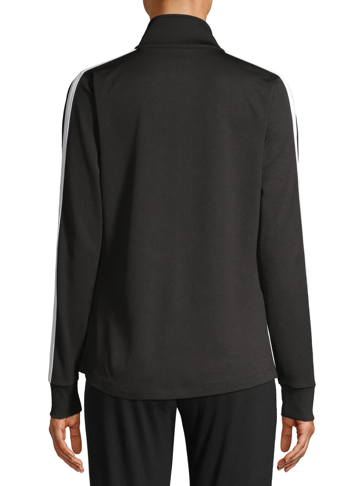 Athletic Works Women's Athleisure Track Jacket with Contrast Stripes