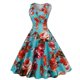 thumbnail image 2 of WILLBEST Vestidos con Curvas para Mujer Vestido Vintage con Cuello En V y Estampado Sexy sin Mangas para Cena Formal Chica, 2 of 3