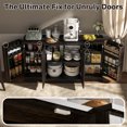 thumbnail image 6 of NAIYUFA Buffet Cabinet with  4 Doors,Storage,Farmhouse Sideboard ,Cabinet with Doors,Kitchen Buffet Storage Cabinet with Adjustable Shelves,Coffee Bar Station Table for Dining Room,Living Room, 6 of 8