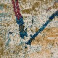 thumbnail image 5 of 4' X 6' Cream Blue and Green Abstract Distressed Area Rug, 5 of 5