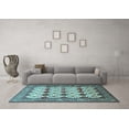 thumbnail image 3 of Ahgly Company Indoor Rectangle Persian Light Blue Traditional Area Rugs, 3' x 5', 3 of 4