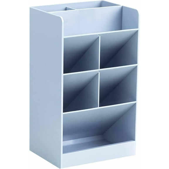 Slanted Desk Organizer (Pen Storage Caddy, Five Compartment), 5-Slant Organizer Displays Pens Accessibly, Pen Holder Desktop Stationary Organizer(#A), By Meiiso