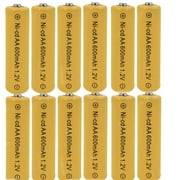 12 Piece Set AA NiCd 600mAh 1.2V Rechargeable Batteries