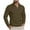 Army Green, variant on Coorders Mens and Big Mens Fleece Half Zipper Sweatshirt with Long Sleeve, Lightweight Basis Pullover Sweatshirt with No Hooded ,Big and Tall Khaki,Size XXL