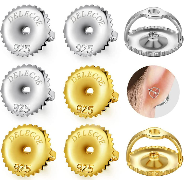 Gold Earring Backs Replacements Hypoallergenic Earring Backs for