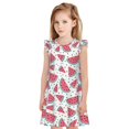 thumbnail image 1 of Balery Watermelon Camisón de princesa para niñas, pijama de algodón con mangas abullonadas, suave y bonito.-Medium, 1 of 6