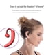 thumbnail image 4 of Injueey Auricular compatible con Bluetooth con micrófono Cancelación de ruido Fitness Jogging Auricular Control de volumen Auriculares de audio Cables de audio/vídeo Rojo, 4 of 6