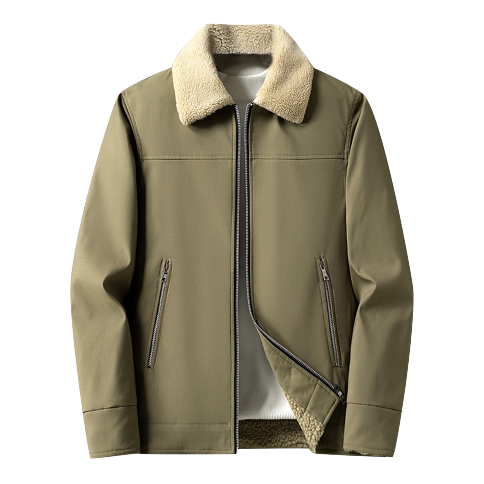 YFPWM Trench Coat for Men with Hood Biker Coat Flannel Lined Jacket ...