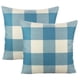 thumbnail image 1 of Fundas de cojín a cuadros, juego de 2 fundas de almohada de lino transpirables y resistentes a las arrugas, fundas de almohada a cuadros, fundas de cojín decorativas para el hogar, STOL azul, 1 of 5