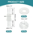 thumbnail image 2 of 10Pack PlasticHose Barb Fitting, 1/4" x 1/4" Adapter Union with M10 Nut and Washer, 2 of 6