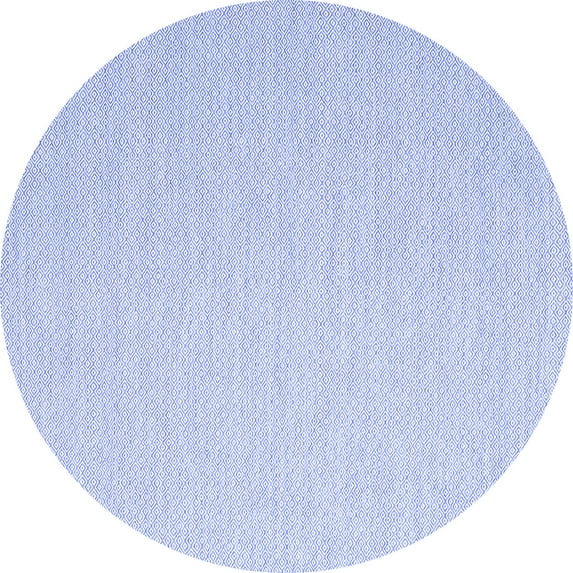 Ahgly Company Indoor Round Abstract Blue Contemporary Area Rugs, 8' Round