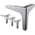 thumbnail image 1 of Whataatahia Patas para muebles de 17,5 cm, La Vane, juego de 4 patas modernas de metal con forma de triángulo de diamante, repuesto para bricolaje, color negro, para armario, sofá, silla otomana, 1 of 5
