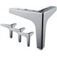thumbnail image 1 of Whataatahia Patas para muebles de 17,5 cm, La Vane, juego de 4 patas modernas de metal con forma de triángulo de diamante, repuesto para bricolaje, color negro, para armario, sofá, silla otomana, 1 of 5