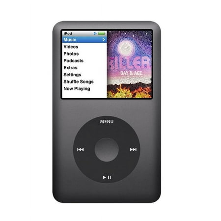 Pre-Owned 7th Gen iPod 160GB Black Classic, MP3 Audio/Video Player