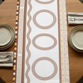 thumbnail image 5 of Table Runners 70 Inches Long Dress Scarves, Bohemian Geometric Farmhouse Coffee/Dining/Kitchen Table Decor, Holiday Table Runner, Vintage Key Designs Cycle Striped 13x70 Inch, 5 of 9
