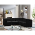 thumbnail image 2 of Meridian Furniture Quincy Sectionnel Modulaire en Velours Noir, 2 of 12