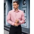 thumbnail image 4 of COOFANDY Mens Formal Business Shirt Wrinkle Free Dress Shirts Long Sleeve Button Down Shirt, 4 of 6