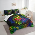 thumbnail image 3 of Manfei Magical Dragon Animal Twin Bedding Sets 7-Piece, Bohemian Damask Flower Bedding Comforter Set, Mandala Hippie Style Sheet Sets, Lightweight Room Decor, 3 of 7