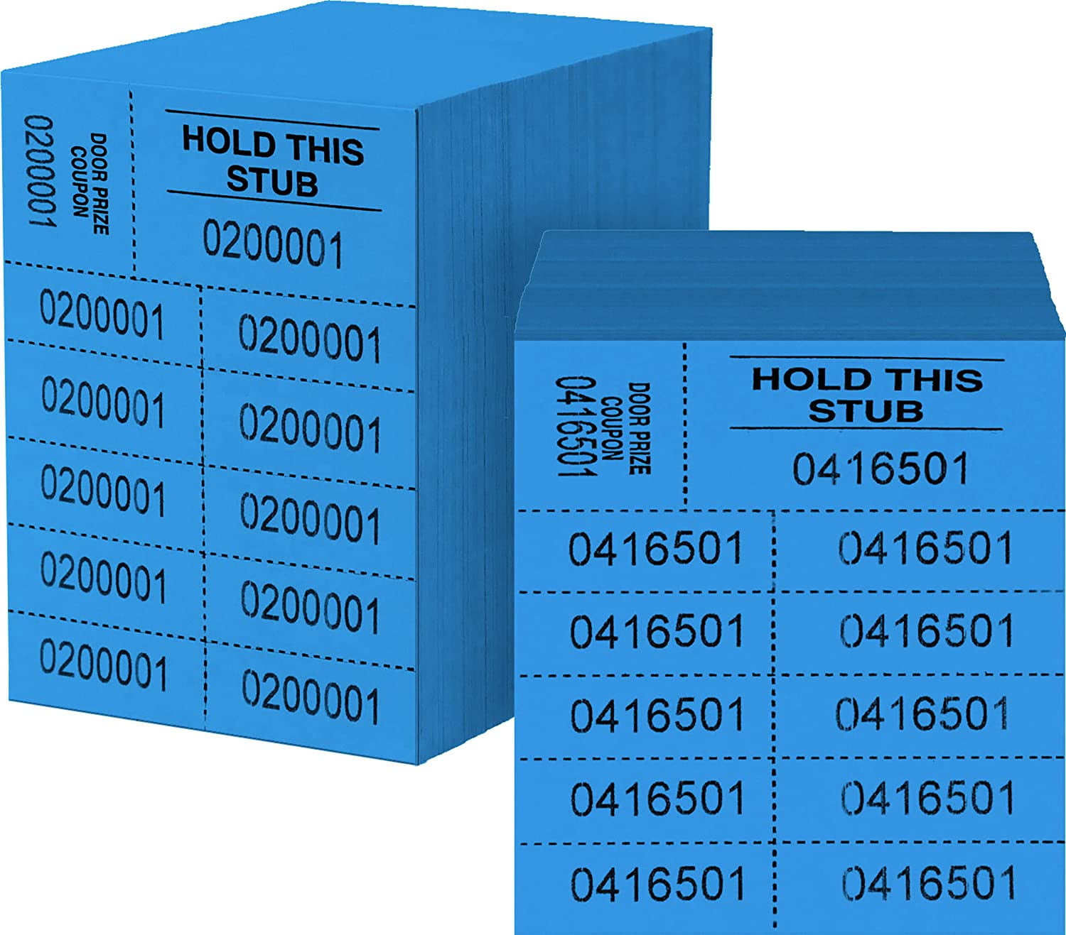 Auction Tickets - 1000 Sheets - 10 Numbers per Sheet (Blue)