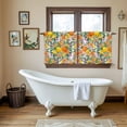 thumbnail image 4 of Orange Lemons Tier Curtains 36 Inch Length, Summer Botanical Pastoral Elegant Cafe Short Curtains for Bathroom Over Sink, Small Kitchen Curtain Light Filtering Tiered Drapes 2 Panels 27.5"Wx36"L, 4 of 8
