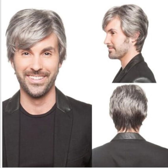 UTOURS For Daily Wigs Gentlemen Front Handsome Party No Classic Fashion Lace Straight wig