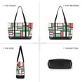 thumbnail image 6 of FORMRS Canvas Laptop Tote Bag for Women with 15.6" Computer Compartments Shoulder Handbag, Red Abstract Geometric, 6 of 7