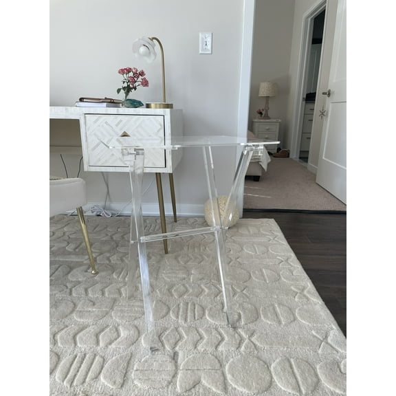 Clear Acrylic TV Tray Table, 20W x 16D x 26H inches, 1/4 inch Thick Top, Stackable