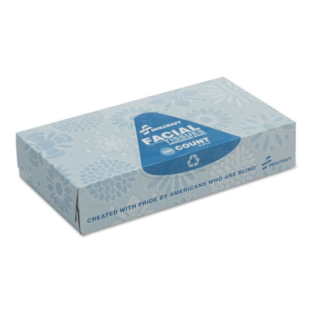 1Pack AbilityOne 8540016321024  SKILCRAFT  Facial Tissue  2-Ply  White  100 Sheets/Pack  12 Packs/Box (7935425)