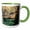 Green/White, variant on 3drose, Ring-necked Pheasant, Bird - Na02 Pwa0010 - Patrick J. Wall, 11oz Two-tone Red Mug