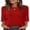 Red, variant on Womens Tunic Tops 3/4 Length Sleeve Blouses for Spring Summer Business Casual Side Slit Crewneck Outfits