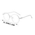 thumbnail image 3 of AJGRHE Polygon Blue Light Blocking Glasses for Women Men Vintage Octagon Square Non-prescription Metal Eyeglasses Silver, 3 of 5
