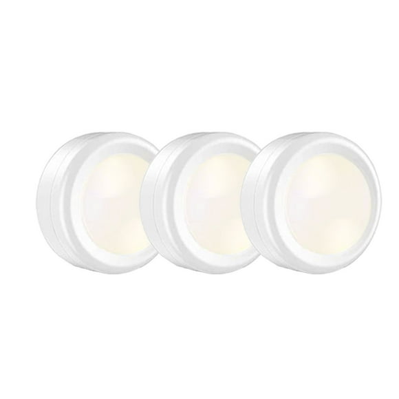 Wireless Cabinet & Showcase Lighting, Dimmable Under-Cabinet Kit, Kitchen Touch Lamp Remote-Controlled Battery LED Spotlights, 3-Pack