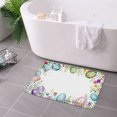 thumbnail image 3 of FJPT Non Slip Flannel Polyester Floor Mat Easter Eggs Flowers Design For Bathroom Kitchen Bedroom Decor 16x24 inch, 3 of 5